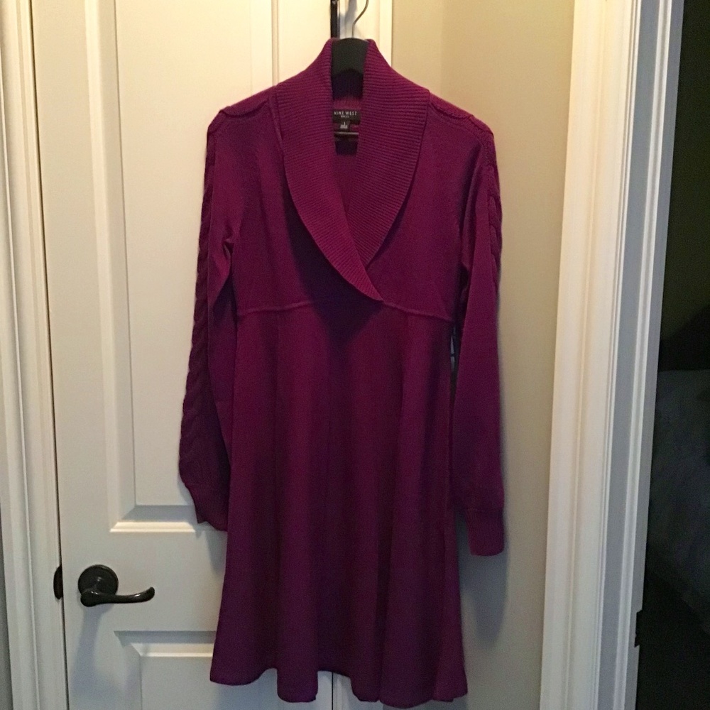 Nine West purple sweater dress